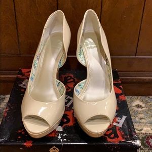 Fergalicious platform peep toe platform shoes